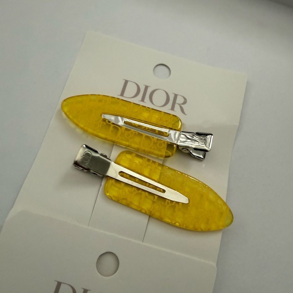 New Dior beauty Yellow Hair Clips